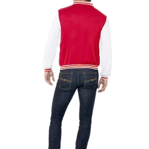 1950's College Jock Letterman Jacket Men's Fancy Dress Costume - Image 3