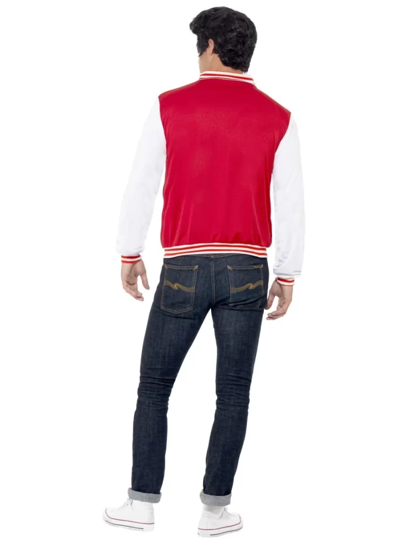 1950's College Jock Letterman Jacket Men's Fancy Dress Costume - Image 3