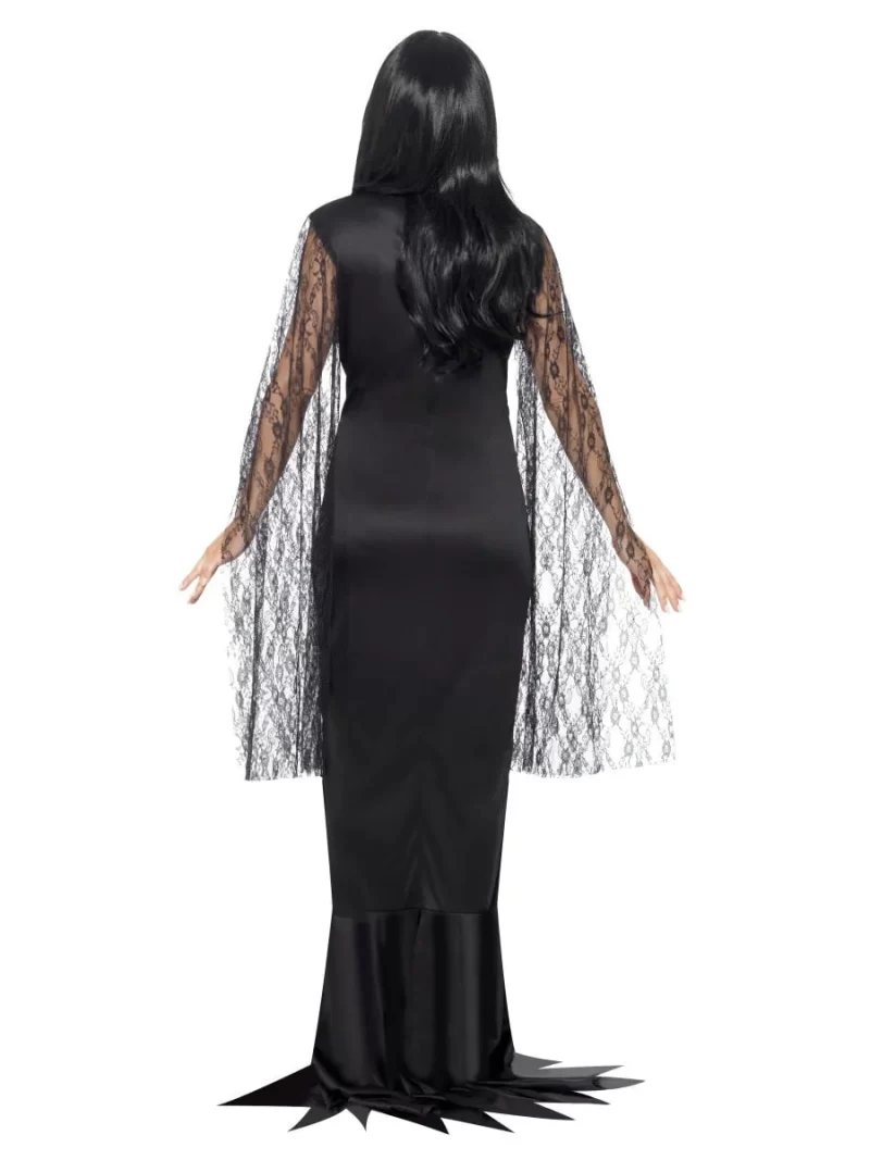 Immortal Soul (Morticia) Ladies Halloween Fancy Dress Costume - Image 3