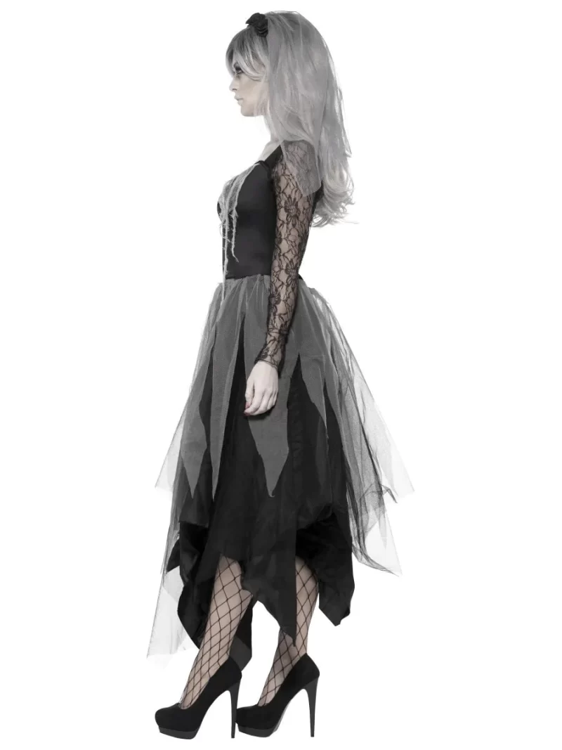 Graveyard Bride Ladies Halloween Fancy Dress Costume - Image 2