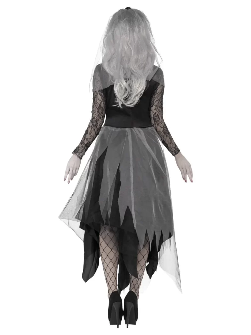 Graveyard Bride Ladies Halloween Fancy Dress Costume - Image 3