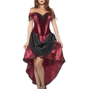Vampiress Venetian Temptress Ladies Halloween Fancy Dress Costume