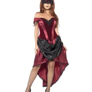 Vampiress Venetian Temptress Ladies Halloween Fancy Dress Costume - Image 2