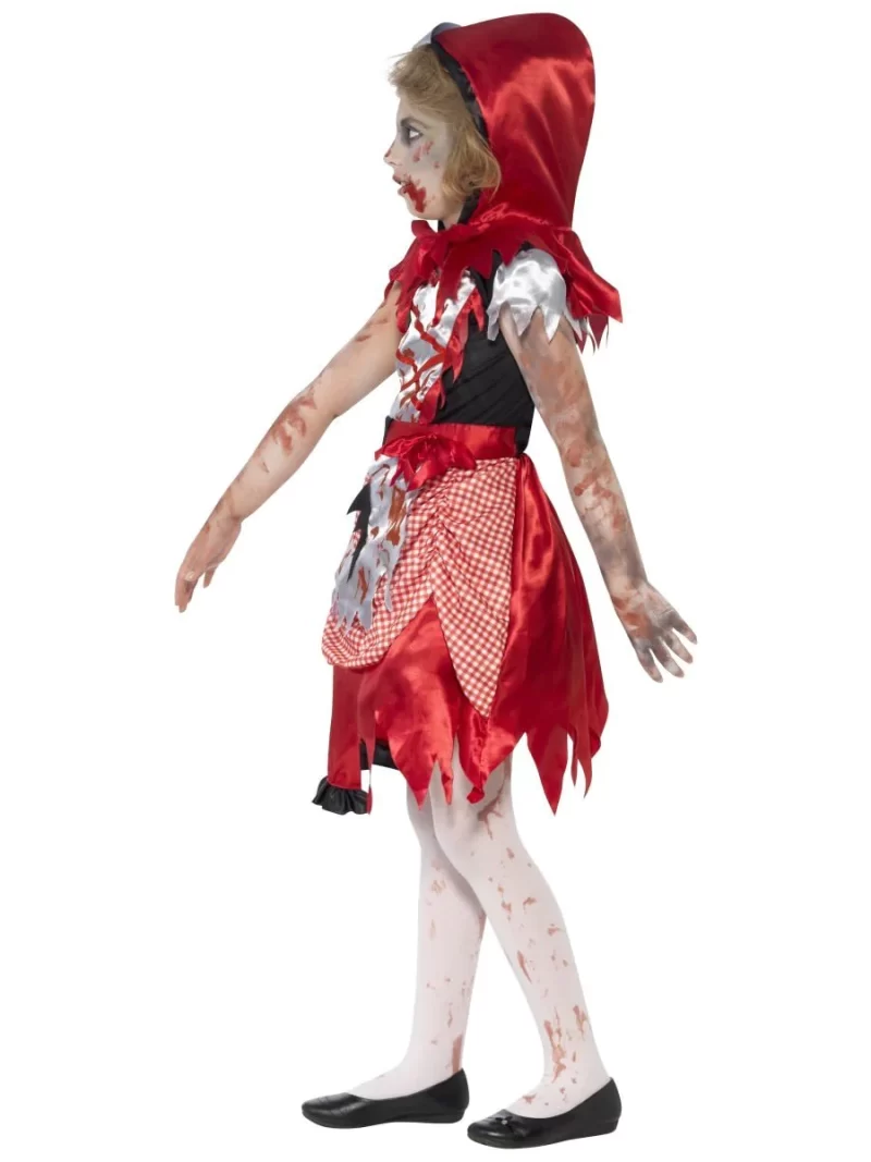 Zombie Miss Red Riding Hood Childrens Halloween Fancy Dress Costume - Image 2
