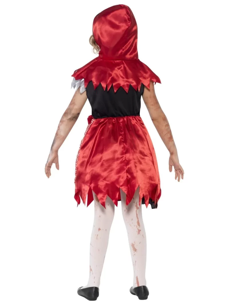 Zombie Miss Red Riding Hood Childrens Halloween Fancy Dress Costume - Image 3