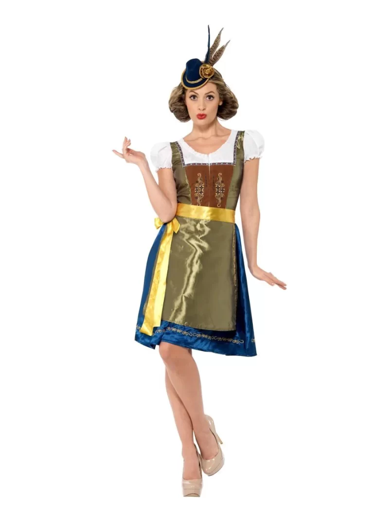 Traditional Deluxe Heidi Bavarian (Oktoberfest) Ladies Fancy Dress Costume - Image 2