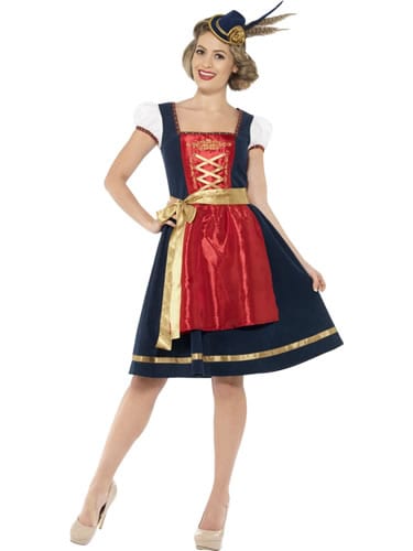 Traditional Deluxe Claudia Bavarian Ladies Fancy Dress Costume