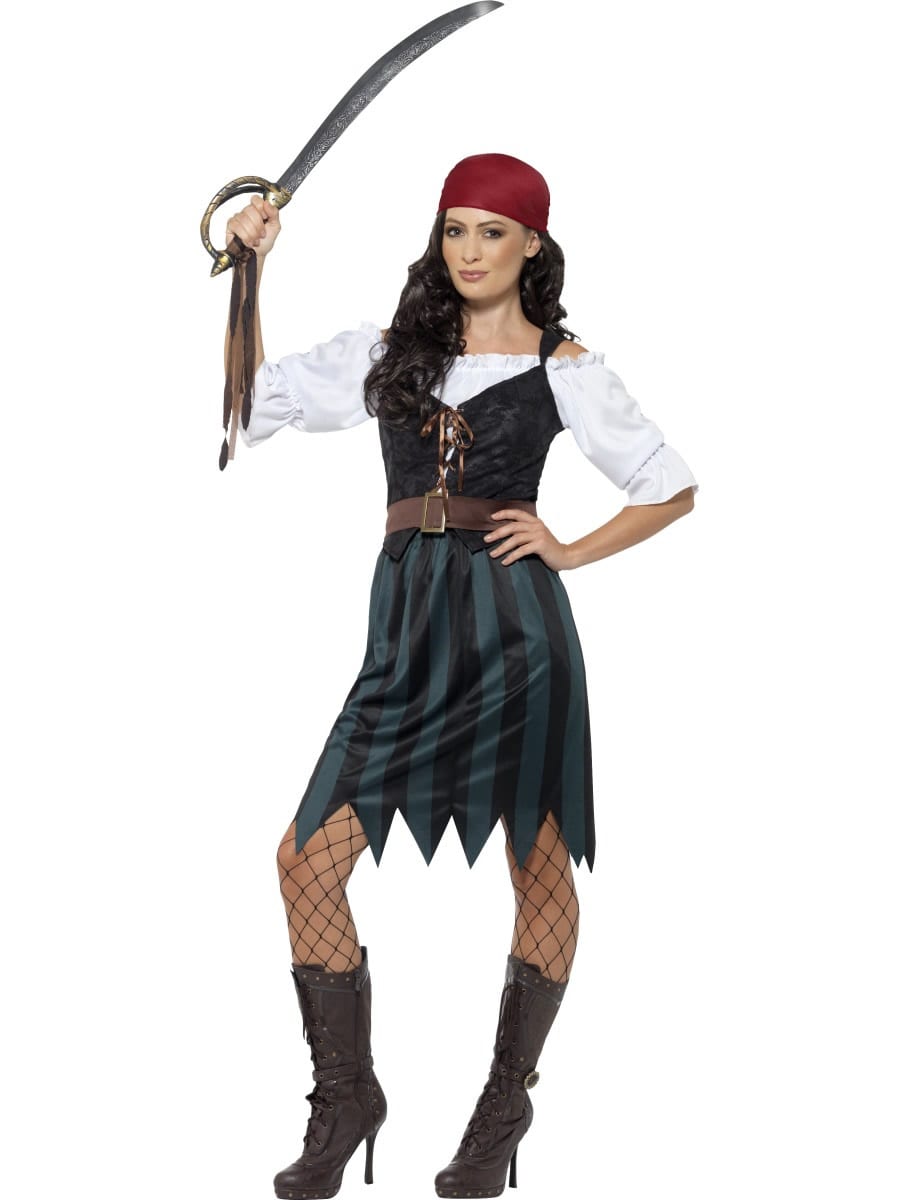 Pirate Deckhand Ladies Fancy Dress Costume