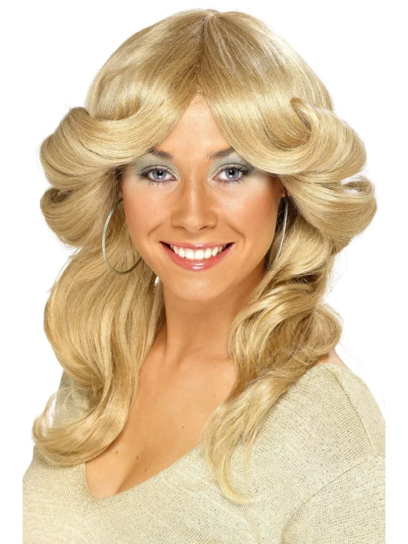 70's Layered (Farrah) Flick Wig Blonde