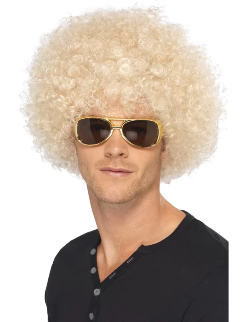 70's Funky Blonde Afro Wig - Image 2