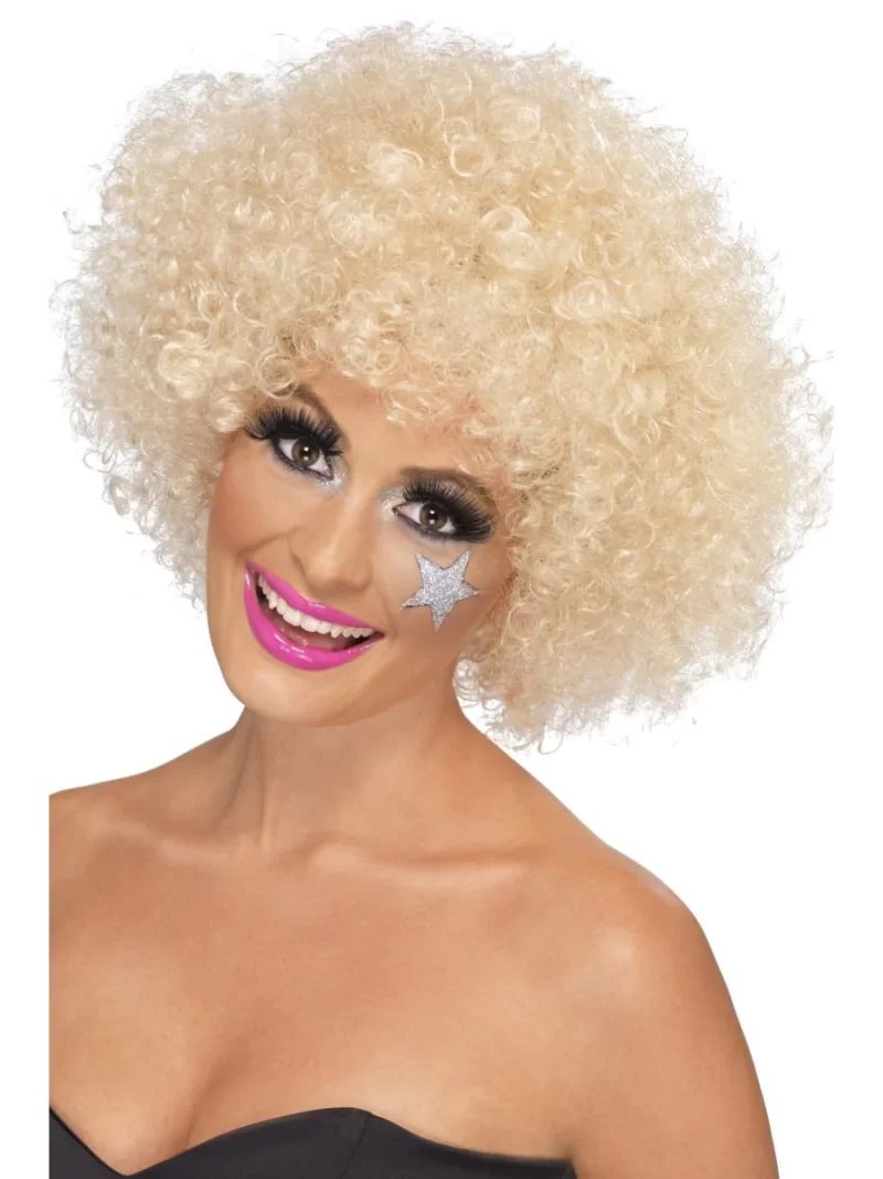 70's Funky Blonde Afro Wig