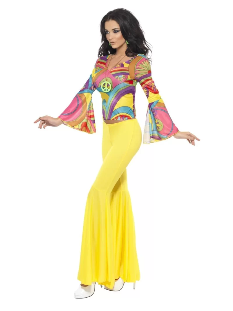 Fever Collection 70's Groovy Babe Ladies Fancy Dress Costume - Image 2