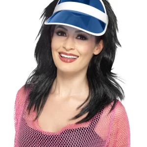 80's Poker Sun Visor Blue - Image 2