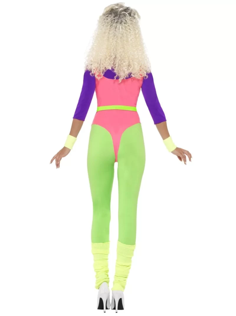 80's Work Out Ladies Fancy Dress Costume - Image 3