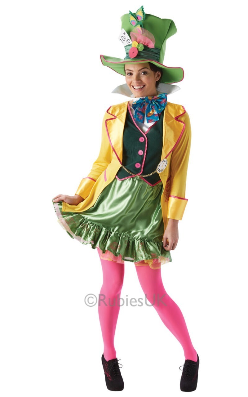 Disney's Alice in Wonderland Mad Hatter Ladies Fancy Dress Costume