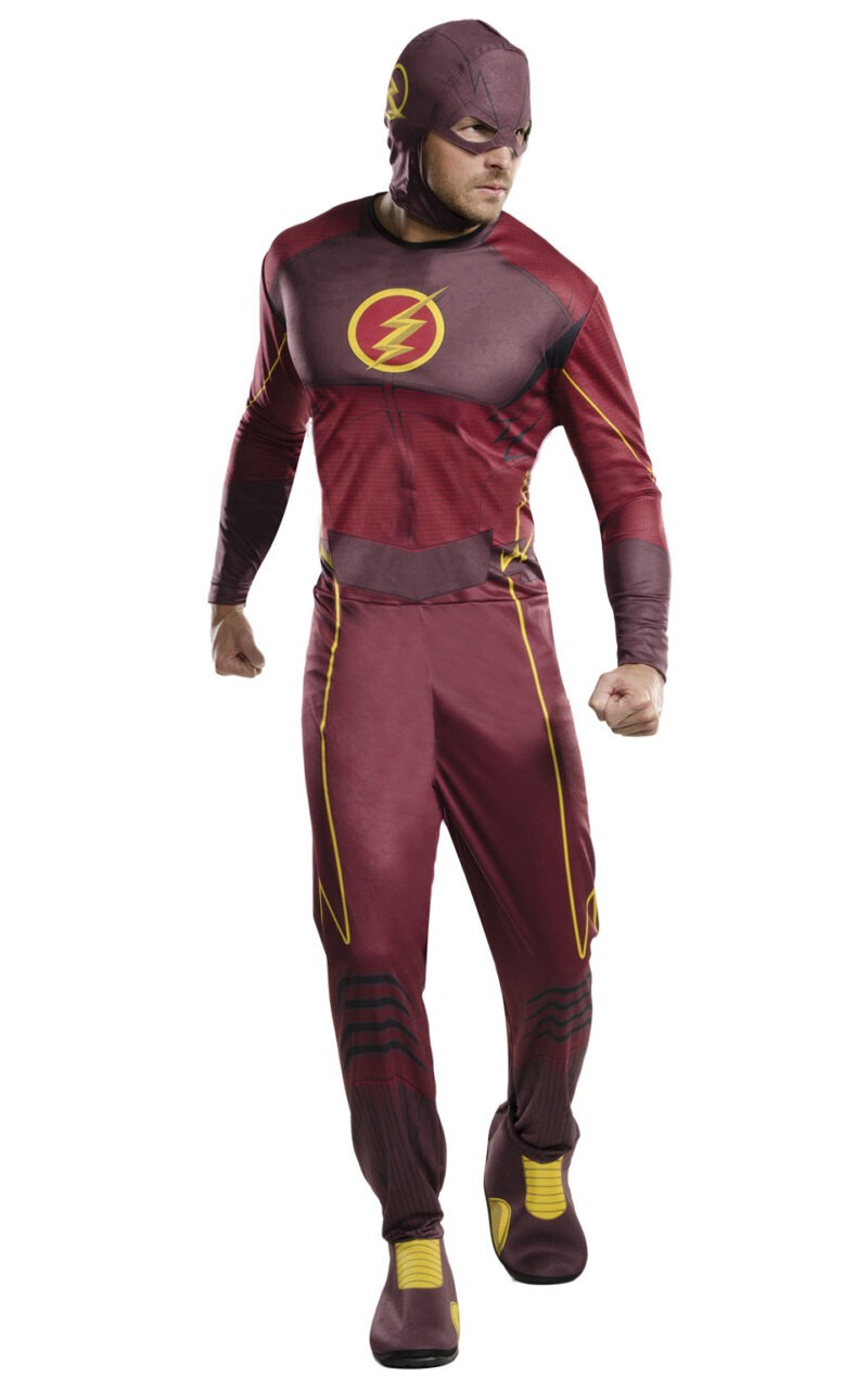 The Flash Super Hero Mens Fancy Dress Costume (NEW)