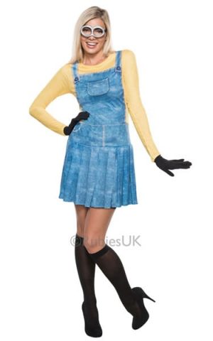 Despicable Me 2 Minion Girl Ladies Fancy Dress Costume (NEW)