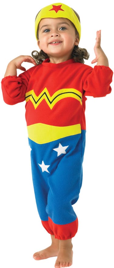 Wonder Woman Super Hero Rompersuit Childrens Fancy Dress Costume