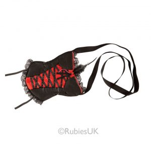 Corset Shaped Feather & Lace Bag