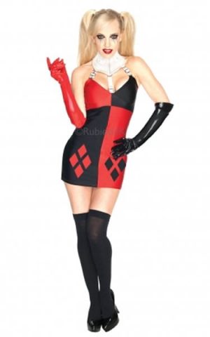 Super Villain Harley Quinn Ladies Fancy Dress Costume