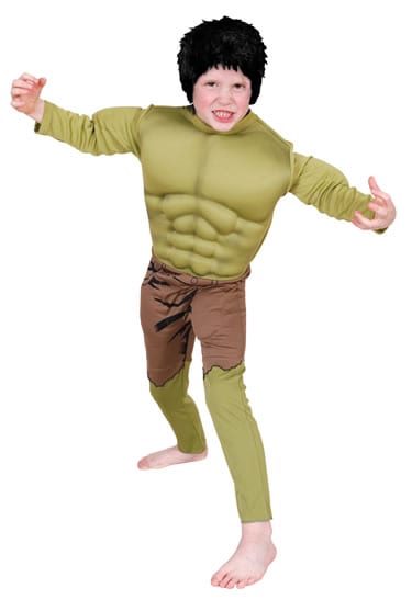 Marvel Avengers Hulk Muscle Chest Children's Fancy Dress Costume