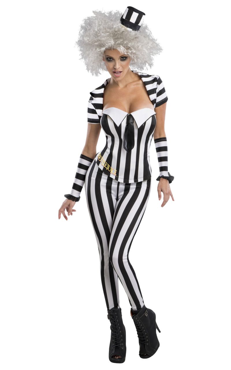 Secret Wishes Beetlejuice Corset Ladies Fancy Dress Costume