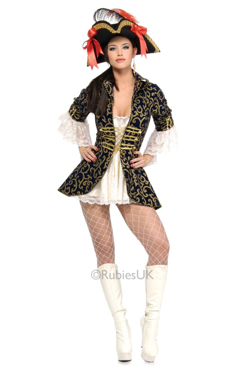 Secret Wishes Caribbean Pirate Queen Ladies Fancy Dress Costume