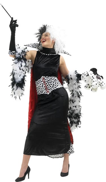 Disney's Cruella De Ville Ladies Fancy Dress Costume