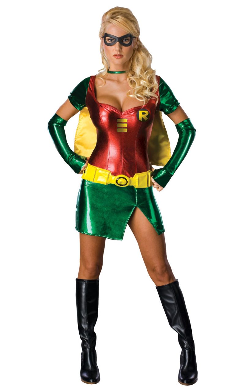 Secret Wishes Sexy Robin Superhero Ladies Fancy Dress Costume