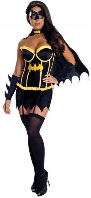Justice League Batgirl Corset Ladies Fancy Dress Costume