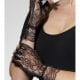 Black Lace Fingerless Gloves