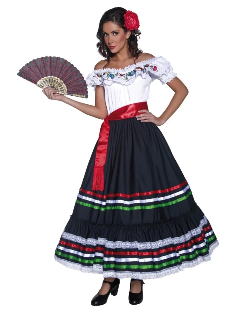 Authentic Western Senorita/Spanish Ladies Fancy Dress Costume