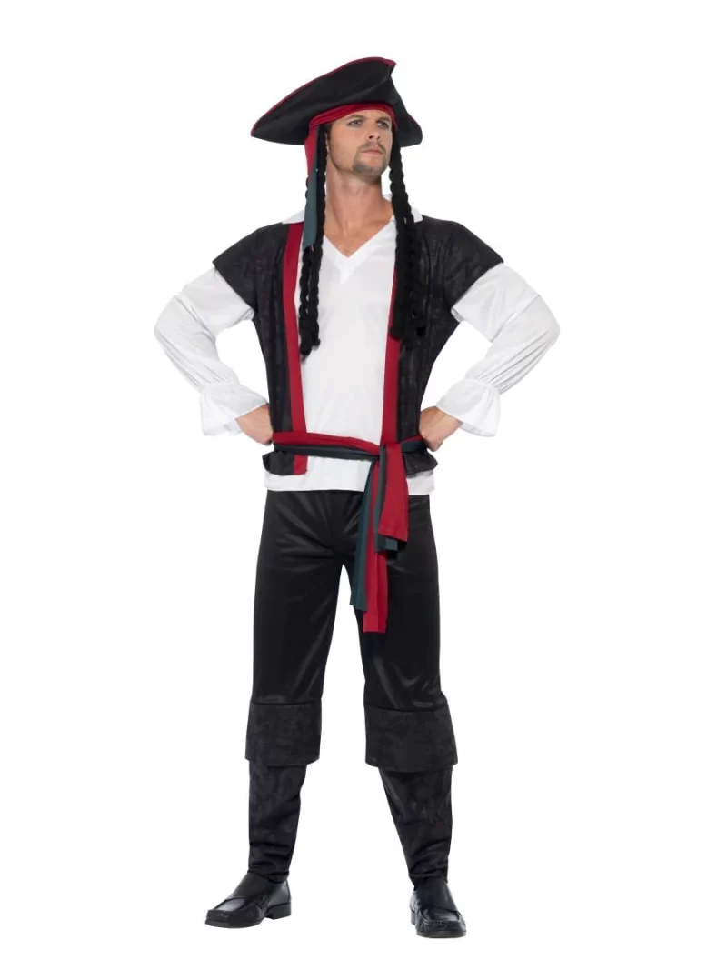 Aye Aye Pirate Captain Men's Fancy Dress Costume - Image 2