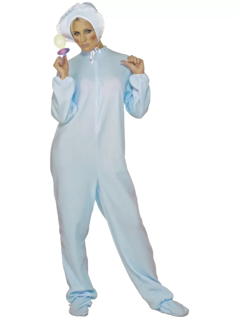 Blue Baby Romper Suit Mens Fancy Dress Costume - Image 2