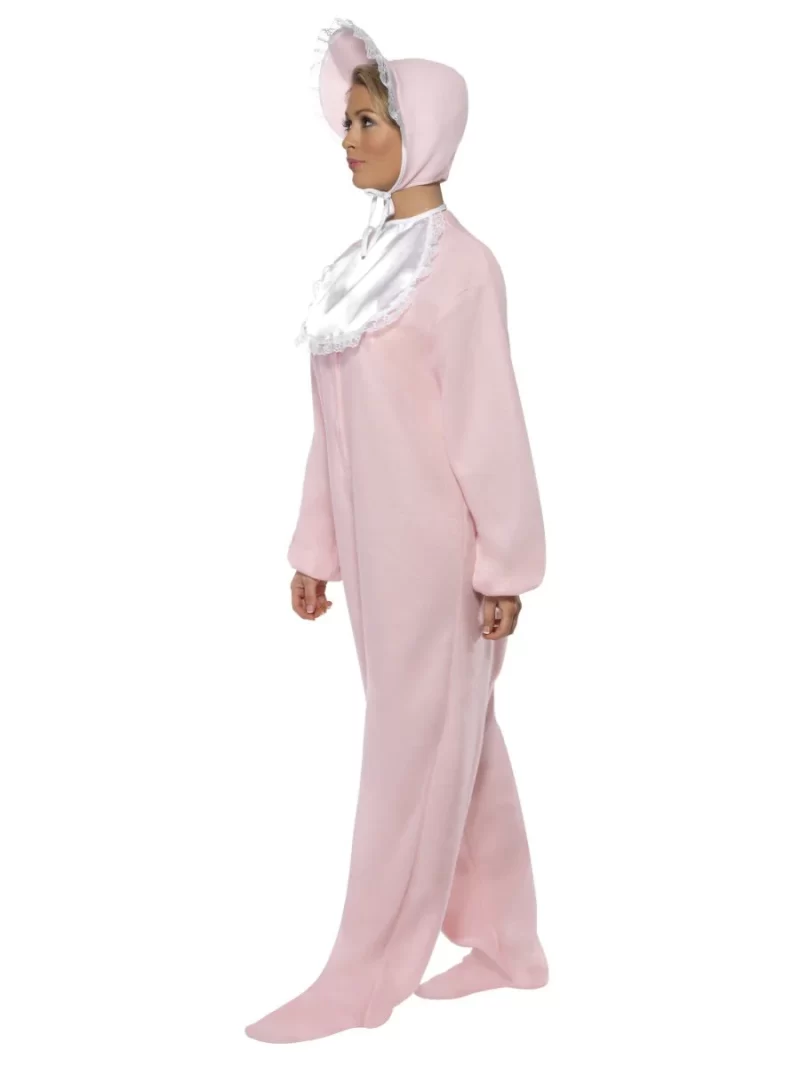 Pink Baby Romper Suit Ladies Fancy Dress Costume - Image 2