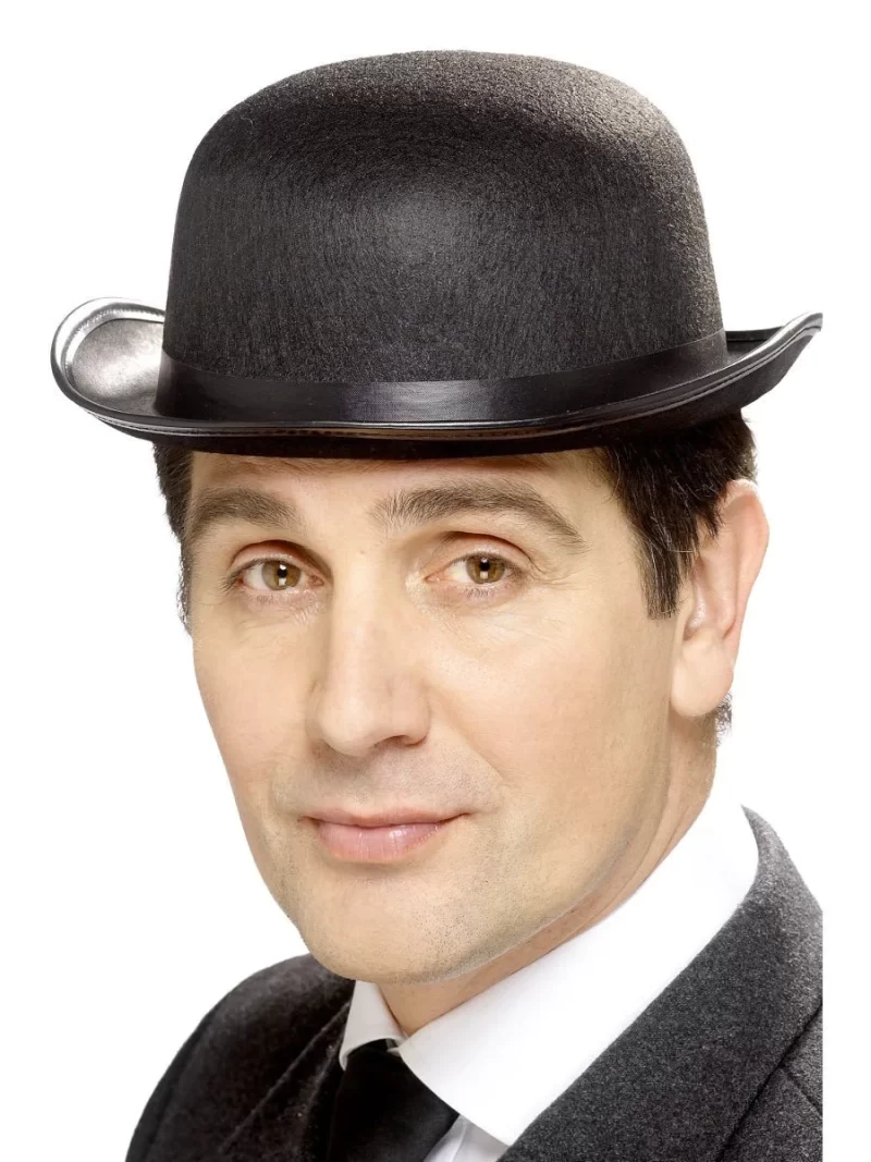 Black Felt Bowler Hat