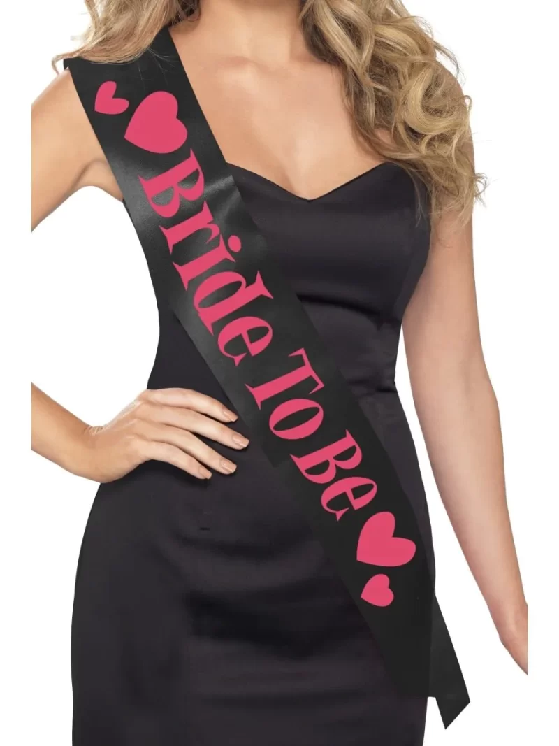 Black Bride to Be Sash