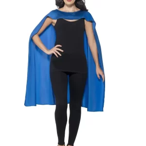 Blue Superhero Cape Unisex Fancy Dress Costume