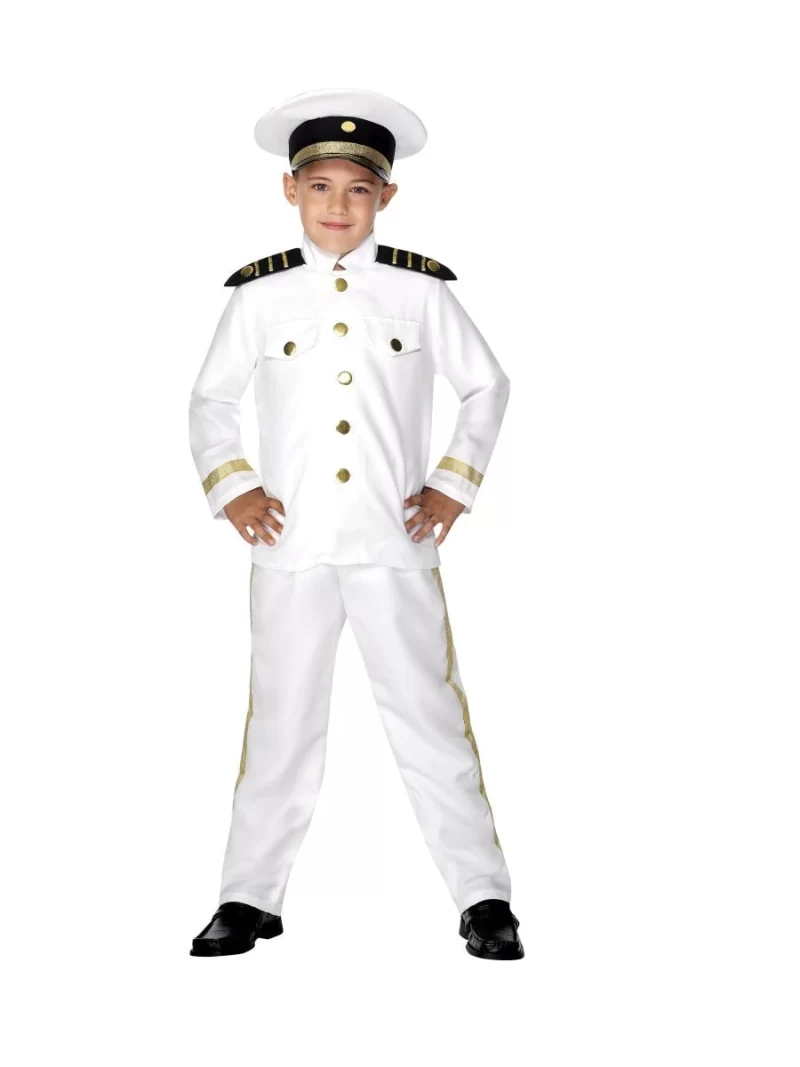 Navy Captain Children's Fancy Dress Costume