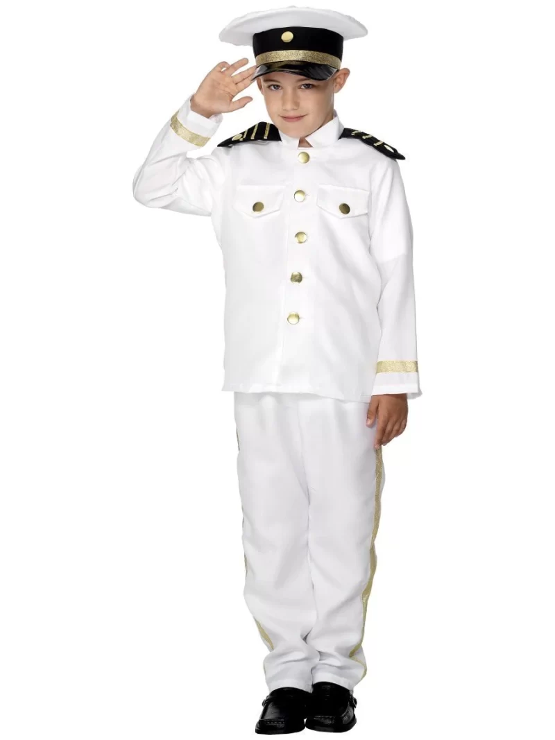 Navy Captain Children's Fancy Dress Costume - Image 2