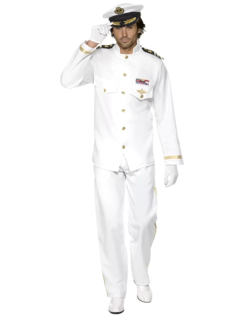 Captain Deluxe (Top Gun) Mens Fancy Dress Costume