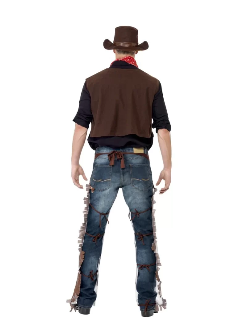 Wild West Cowboy Budget Men's Fancy Dress Costume - Image 3