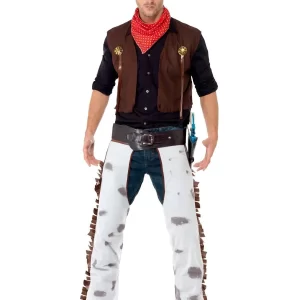 Wild West Cowboy Budget Men's Fancy Dress Costume