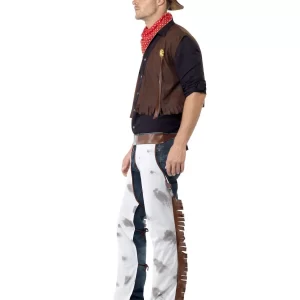 Wild West Cowboy Budget Men's Fancy Dress Costume - Image 2