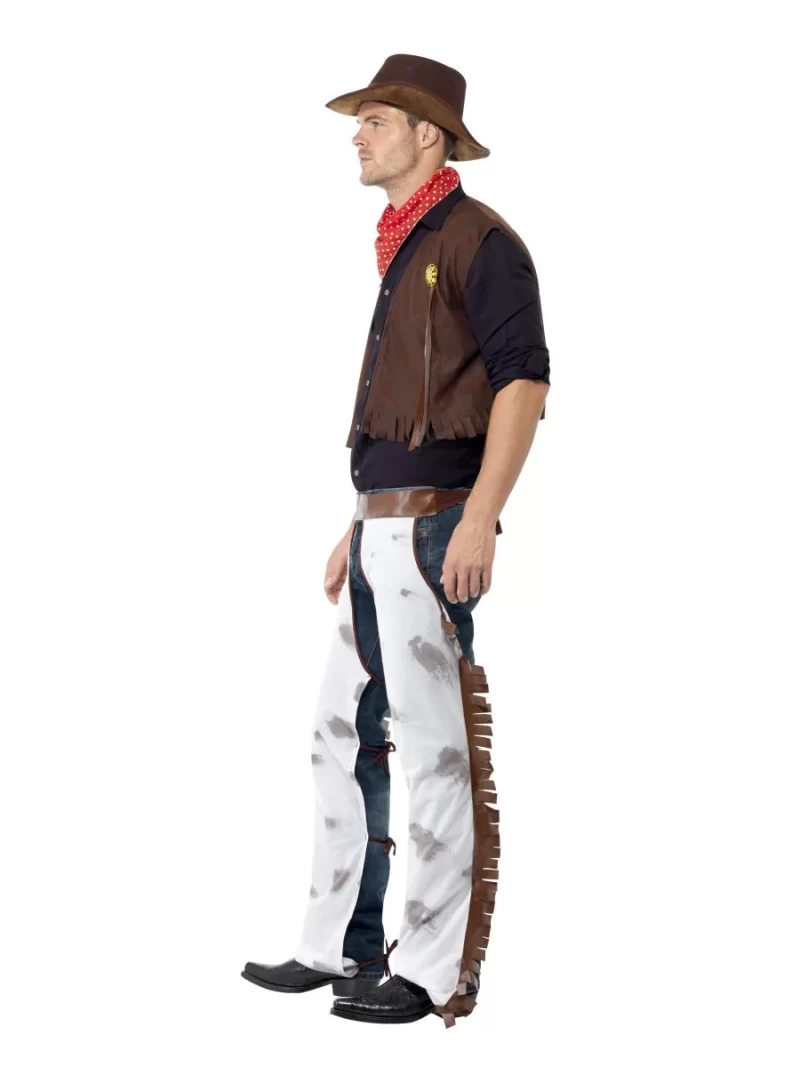 Wild West Cowboy Budget Men's Fancy Dress Costume - Image 2