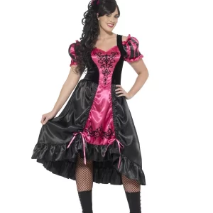 Curves Sassy Saloon Girl Ladies Fancy Dress Costume - Image 2