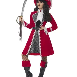 Deluxe Authentic Lady Captain Ladies Fancy Dress Costume