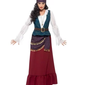 Deluxe Pirate/Gypsy Buccaneer Beauty Ladies Fancy Dress Costume - Image 2