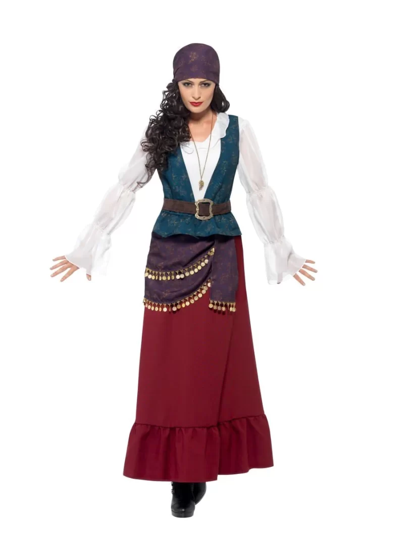 Deluxe Pirate/Gypsy Buccaneer Beauty Ladies Fancy Dress Costume - Image 2