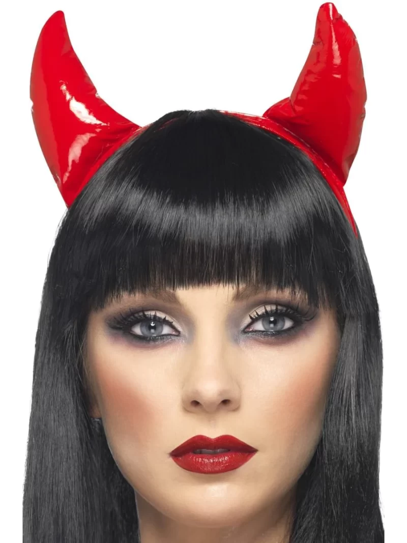Red PVC Devil Horns